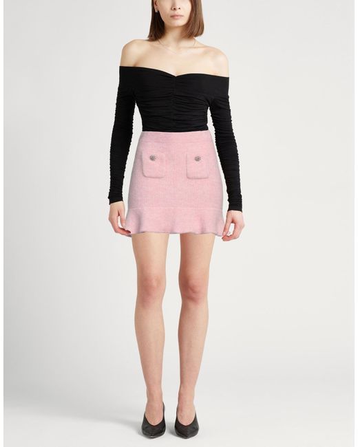 Self-Portrait Pink Mini Skirt
