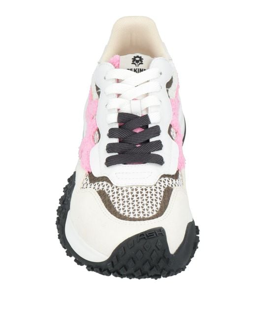 Ash Pink Sneakers Leather, Textile Fibers