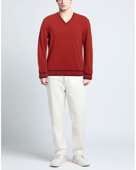 Andrea Fenzi Red Sweater for men
