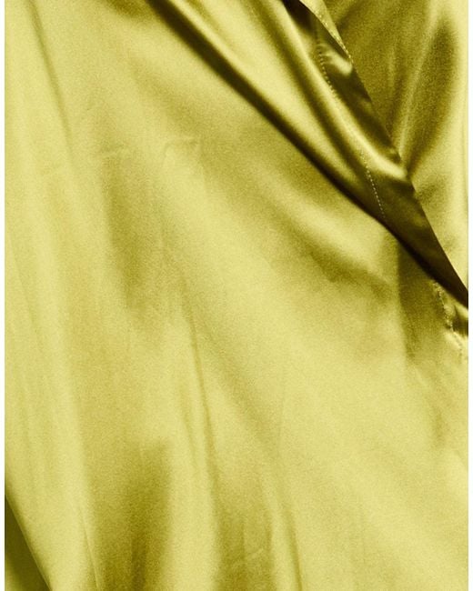Dries Van Noten Green Top Silk, Elastane