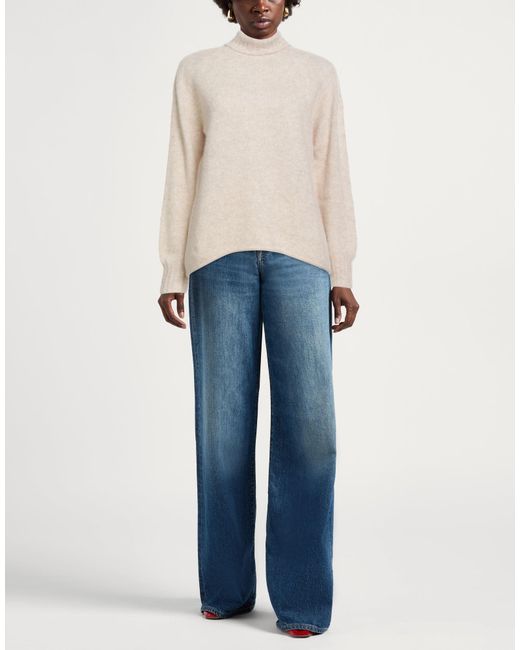 Drumohr White Turtleneck Cashmere, Silk
