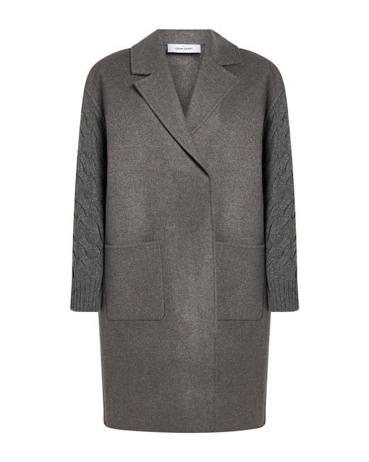 Gran Sasso Gray Coat Wool