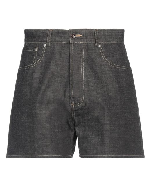 Daniele Alessandrini Gray Denim Shorts Cotton for men