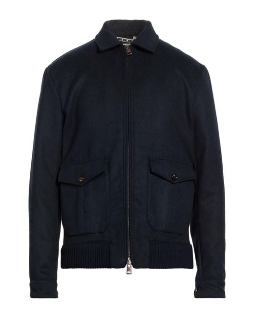 KIRED Blue Midnight Jacket Polyester, Viscose, Elastane for men
