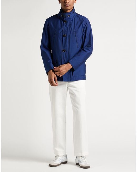 Tombolini Blue Jacket Cotton, Wool, Silk for men