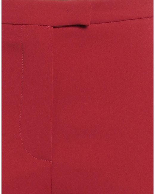 Patrizia Pepe Red Brick Pants Polyester, Elastane