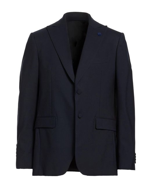 Lardini Blue Blazer Wool for men