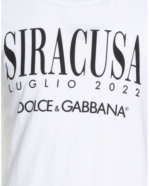 Dolce & Gabbana White T-Shirt Cotton for men