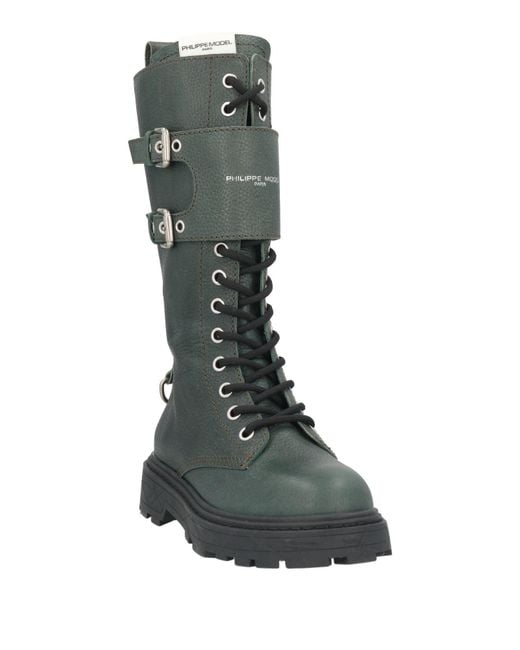 Philippe Model Green Boot Calfskin