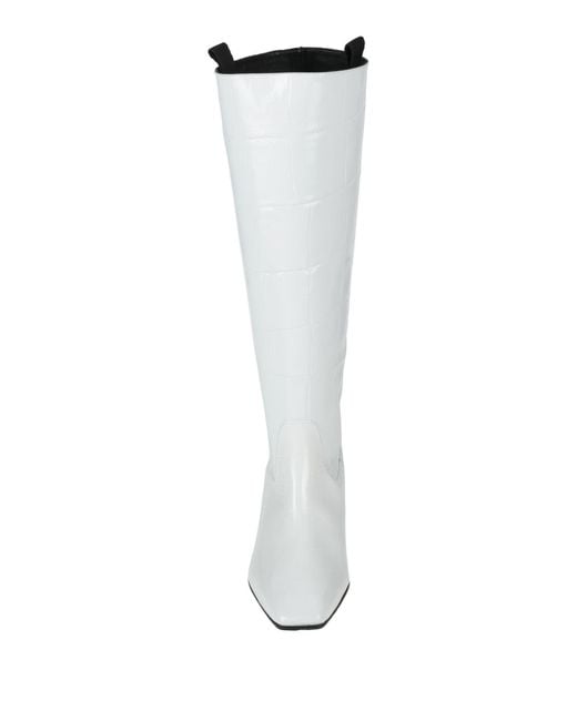 Ras White Boot Leather