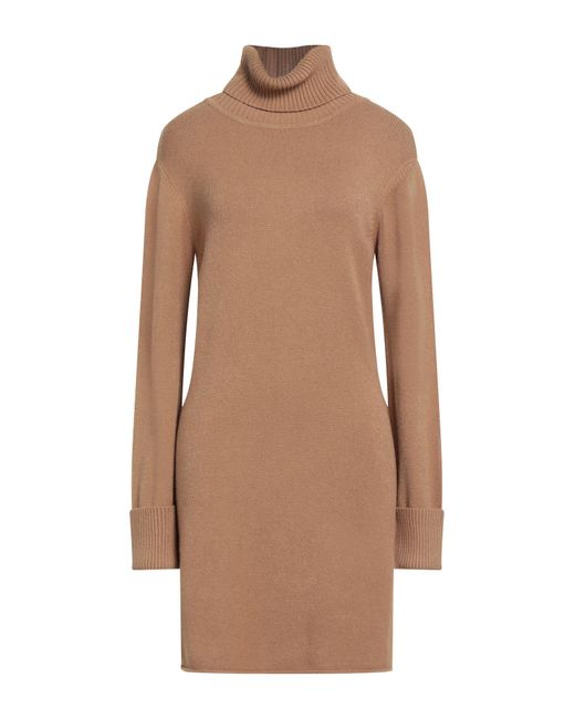 White Wise Brown Mini-Kleid