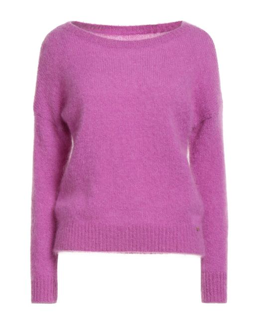 Des Petits Hauts Purple Sweater Mohair Wool, Merino Wool, Polyamide, Elastane