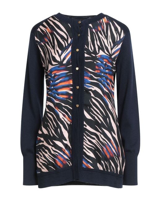 ESCADA Blue Midnight Cardigan Virgin Wool, Silk
