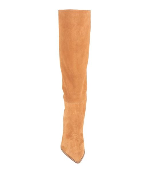 Pollini White Sand Boot Leather