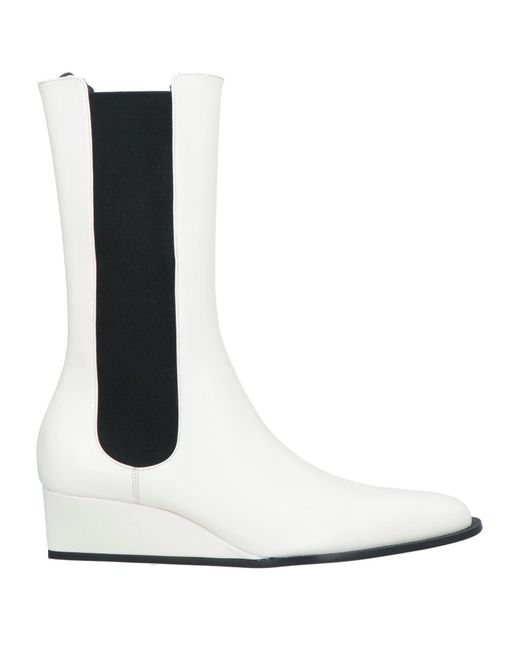 Victoria Beckham White Ankle Boots