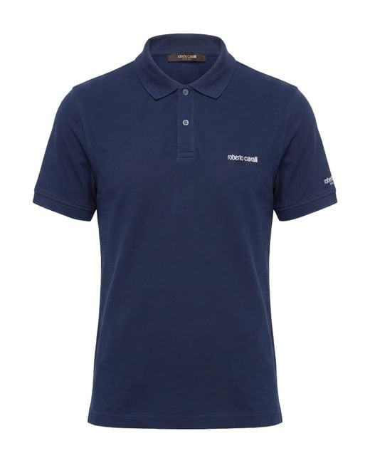 Roberto Cavalli Blue Polo Shirts for men