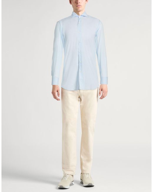 Bagutta Blue Shirt Cotton for men