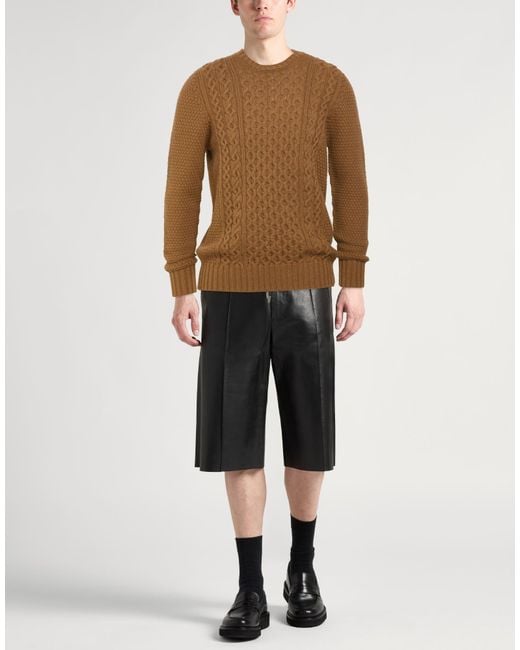 Drumohr Brown Light Sweater Lambswool for men