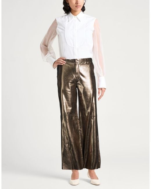 Forte_forte Metallic Pants Leather