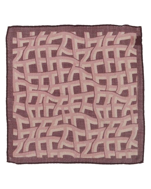 Tagliatore Pink Cocoa Scarf Wool, Cashmere for men