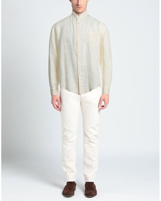 Grifoni White Shirt Linen for men