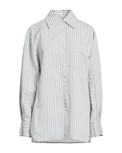 Manuel Ritz Gray Shirt Viscose, Elastane