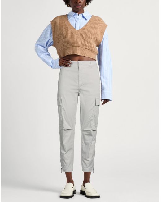 Dondup Gray Pants Cotton, Elastane