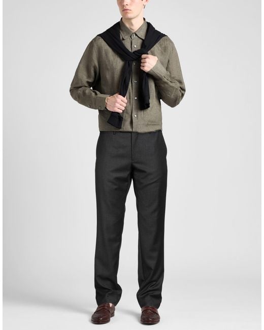 Santaniello Gray Pants Wool for men