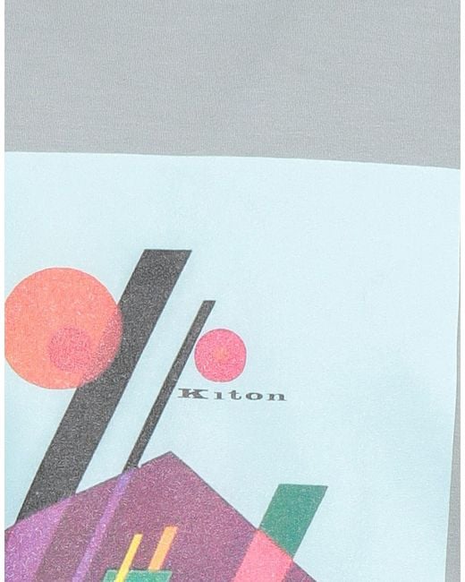Kiton Gray Sweatshirt Cotton, Elastane for men