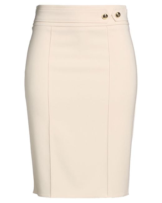 Rinascimento Natural Midi Skirt Polyester, Elastane