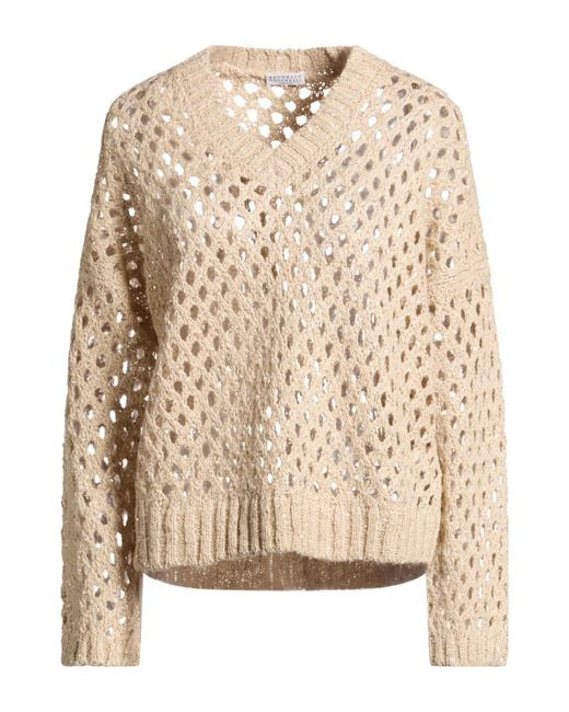 Brunello Cucinelli Natural Sweater Silk, Linen, Polyamide, Polyester