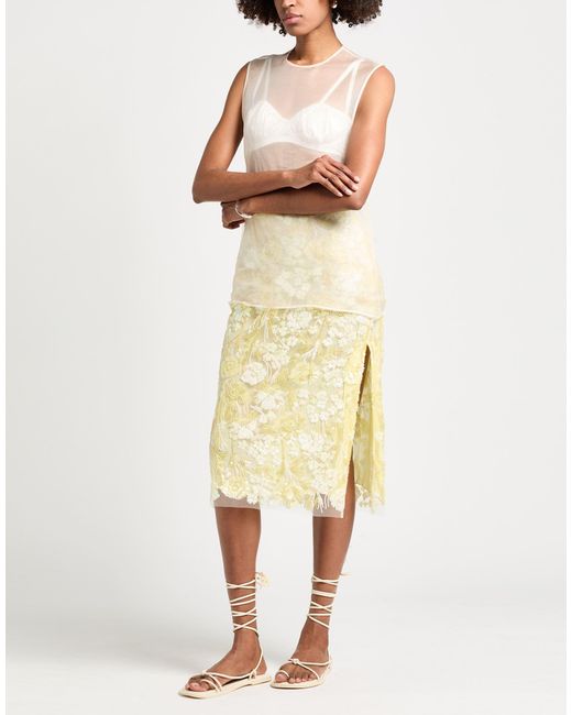 ERMANNO FIRENZE Yellow Midi Skirts