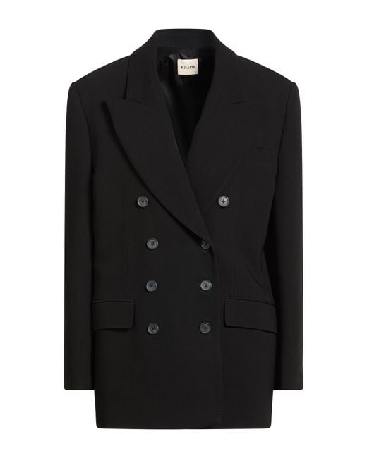Khaite Black Blazer Virgin Wool, Viscose