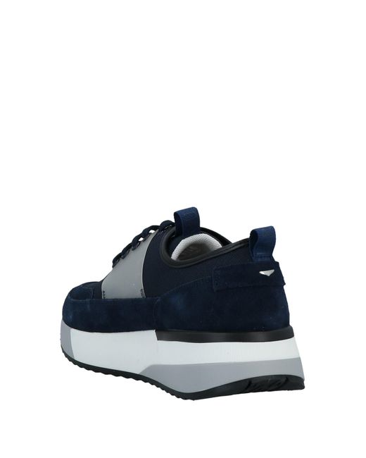 Alberto Guardiani Leather Trainers in Dark Blue (Blue) for Men | Lyst