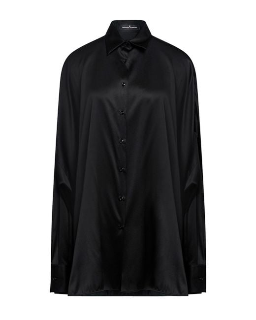 Ermanno Scervino Black Shirt Silk, Elastane