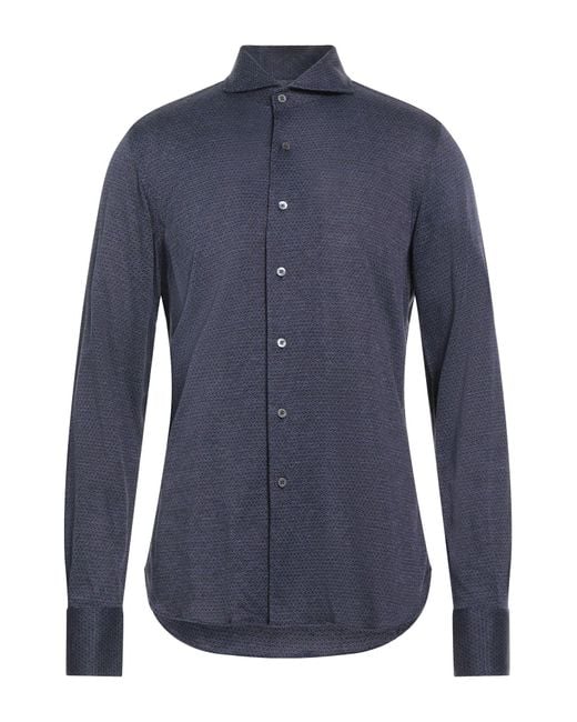 Canali Blue Shirt Cotton for men