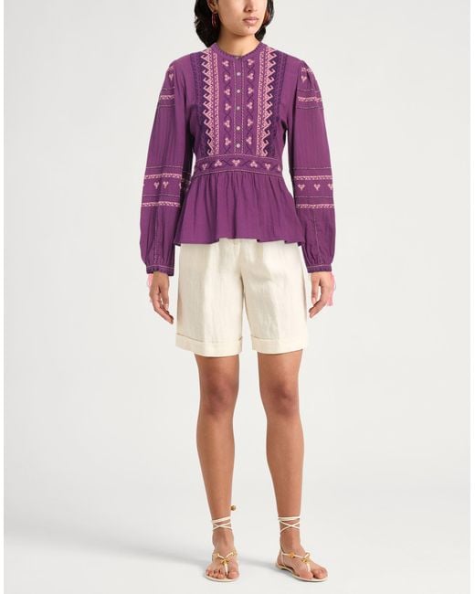 Top Antik Batik de color Purple