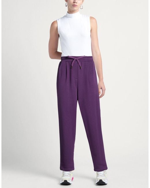 Manila Grace Purple Pants Cotton
