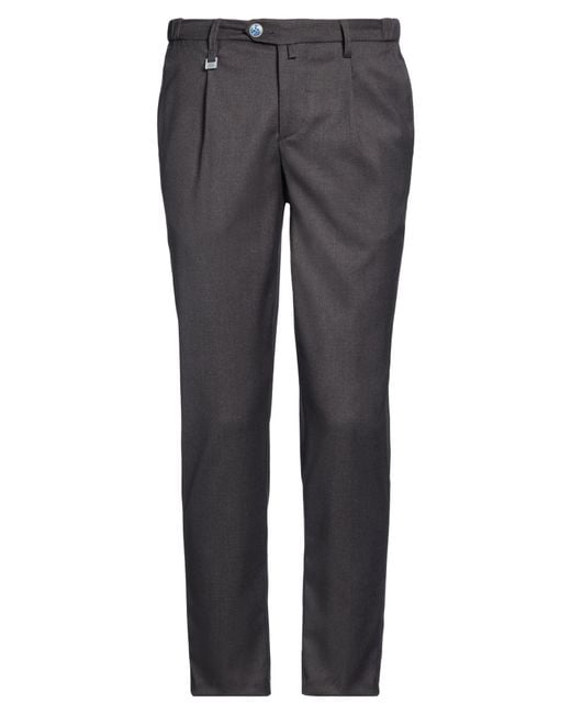 Barbati Gray Pants Polyester, Viscose, Elastane for men