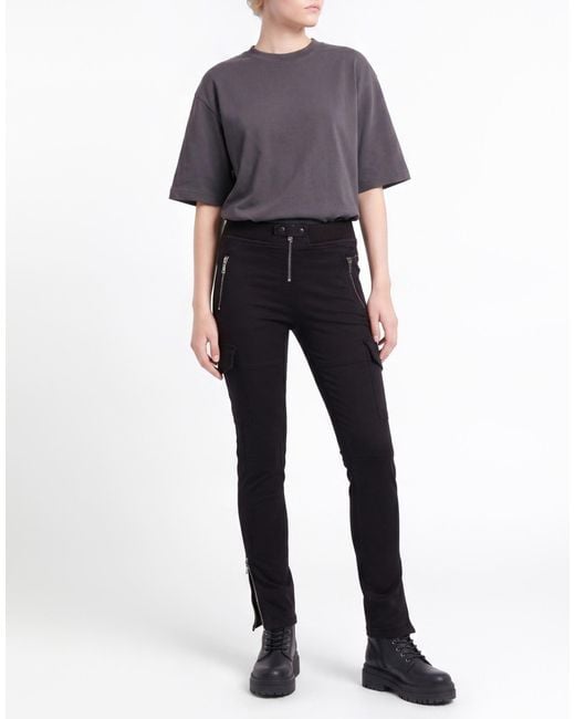Liu Jo Black Pants Lyocell, Cotton, Elastane, Polyester