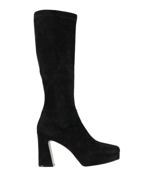 Emanuélle Vee Black Boot Leather, Textile Fibers