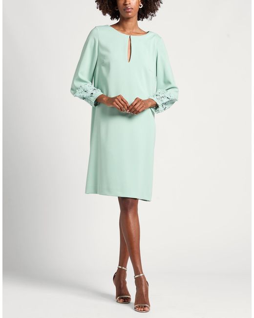 Elena Miro Green Mini Dress Polyester, Elastane