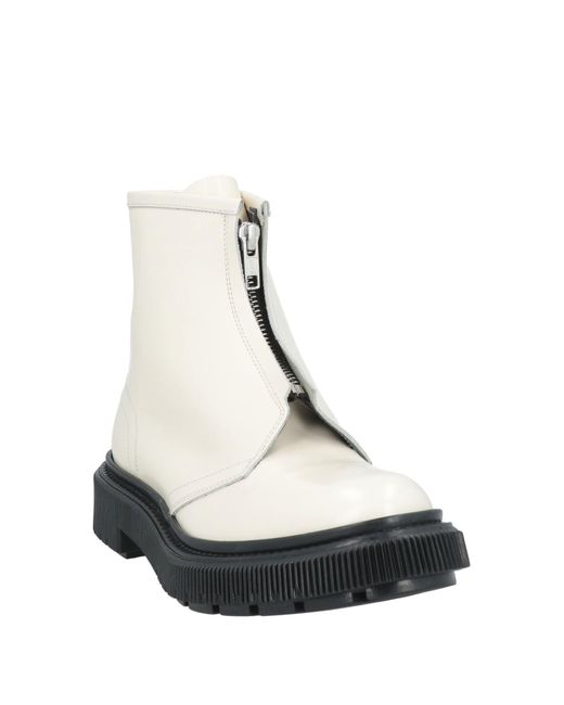 Adieu White Ankle Boots