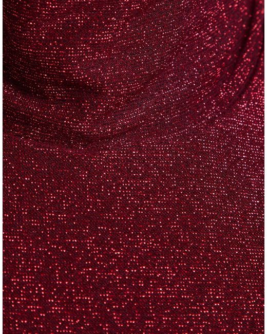 Alexandre Vauthier Red Bodysuit Viscose, Metallic Polyester, Polyamide, Elastane