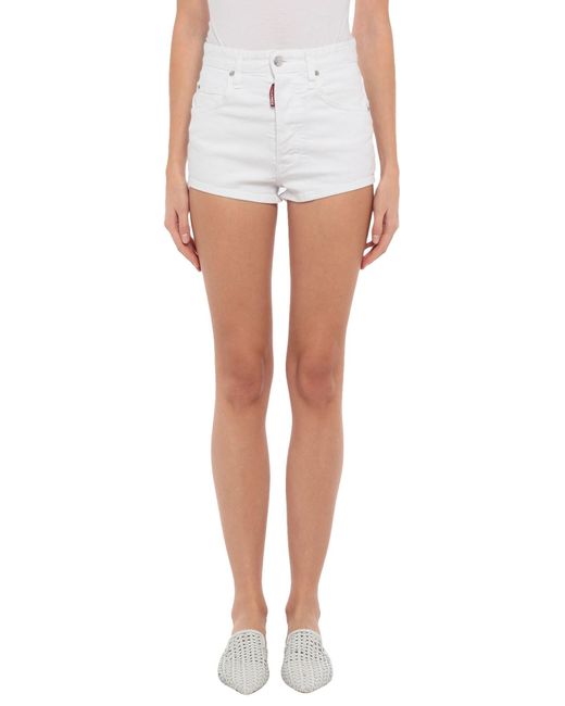 DSquared² White Denim Shorts