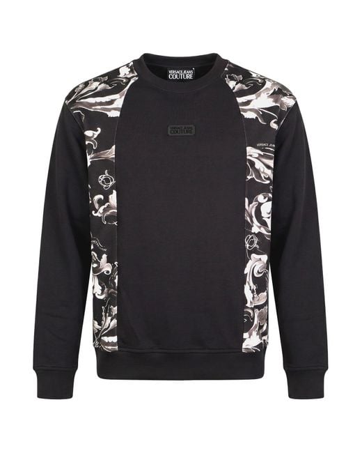 Versace Jeans Couture Black Sweatshirt Cotton for men