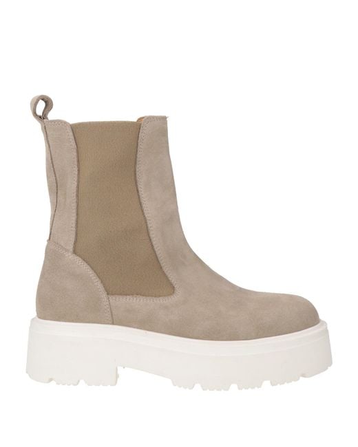 Fabiano Ricci Natural Ankle Boots Leather