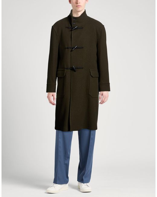 Tagliatore Black Coat Wool, Polyamide for men