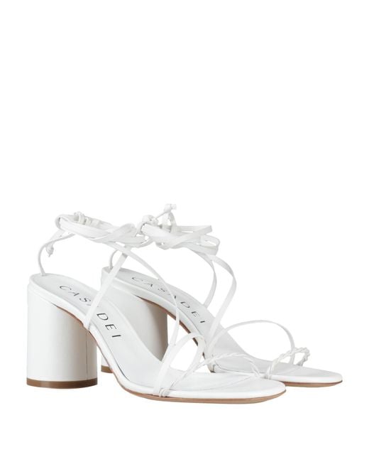 Casadei White Sandals Leather