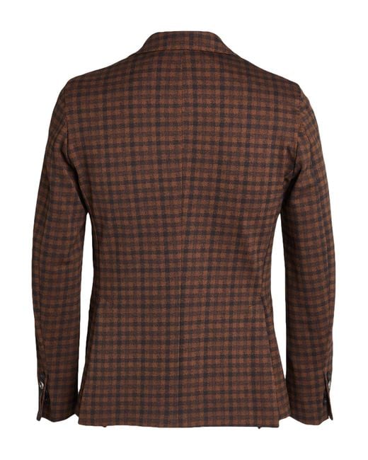 MULISH Brown Suit Viscose, Polyamide, Elastane for men